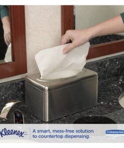Kleenex® Hand Towels with Premium Absorbency Pockets (01701), Pop-Up Box, White, 18 Boxes / Case, 120 Hand Towels / Box, 2,160 Hand Towels / Case 22 81MbBdp55FL