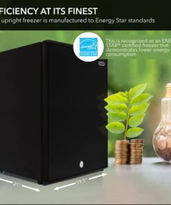 Alternative view of Whynter CUF-301BK 3 cu. ft Energy Star Upright Freezer with Lock – Black Black -3 Cubic Feet