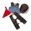 Melissa & Doug Cowboy Role Play Costume Set (5 pcs) - Includes Faux Leather Chaps 40 81Mc5fvbJ8L