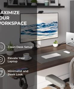 HumanCentric Vertical Laptop Stand for Desks (Silver) | Adjustable Holder to Dock Apple MacBook, MacBook Pro, and Other Laptops to Organize Work & Home Office Silver 27 81McwW6KUiL 1
