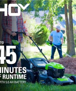 Greenworks 40V 21" Brushless Cordless (Push) Lawn Mower (75+ Compatible Tools), 5.0Ah Battery and Charger Included 21" Mower (5.0Ah) 32 81MegpESVQL