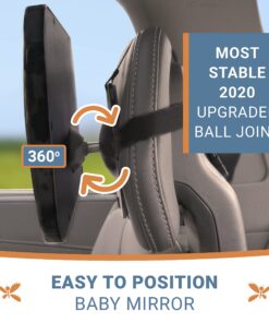 Shatterproof Baby Car Mirror, Fully View Infant in Rear Facing Car Seat - Newborn Safety, Crash Tested & Extra Wide, Crystal Clear, 100% Lifetime Satisfaction Guarantee, Easy Install by Cozy Greens 35 81Mex1WMgiL