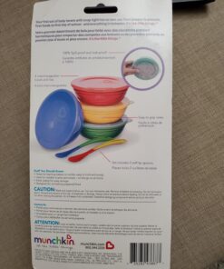 Munchkin® Love-a-Bowls™ 10 Piece Baby Feeding Set, Includes Bowls with Lids and Spoons, Multicolor 44 81Mf0pmduuL