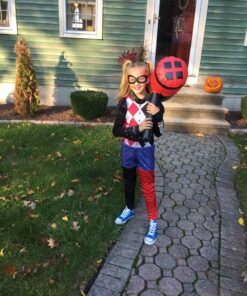 Rubie's Costume Kids DC Superhero Girls Harley Quinn Costume, Medium,Blue 9 81Mf2bJA JL