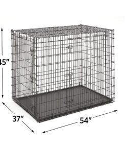 Alternative view of Midwest Homes for Pets SL54DD Ginormus Double Door Dog Crate for XXL for the Largest Dogs Breeds, Great Dane, Mastiff, St. Bernard, Black