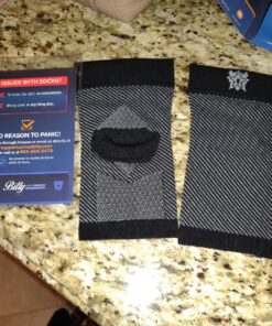 Bitly Plantar Fasciitis Socks for Women & Men - Best Foot & Ankle Compression Sleeve, Brace for Everyday Use - Provides Arch Support & Heel Pain Relief (Black, Large) Black 1 43 81MisPto4XL 1