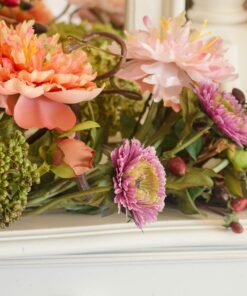 Nearly Natural 4665 Mixed Mini Peony Centerpiece Silk Flower Arrangement,10"D x 34"W x 6.5"H 10"D x 34"W x 6.5"H 28 81MjFkIbyeL