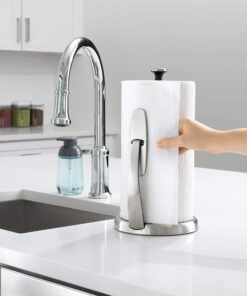 OXO Good Grips SimplyTear Paper Towel Holder - Stainless Steel (Silver & Black) 29 81MjHOwqRbL 4