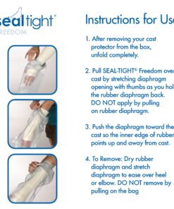 Brownmed - Seal-Tight Freedom Cast & Bandage Protector - Shower Cast Cover for Legs - Waterproof Shower Protector - Leg Cast Bag for Shower & Swimming - Adult Leg 40 81Mk1AlR5ZL