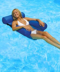 Poolmaster Water Chair Inflatable Swimming Pool Float Lounge, Blue 1 Pack 25 81MkNmLNfuL
