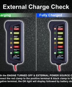 CARTMAN 12V Car Battery Alternator Tester, Test Battery Condition & Alternator Charging, LED Indication 24 81Mled1yCCL 3