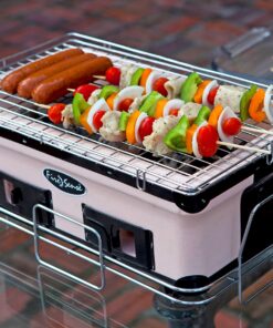 Fire Sense 60450 Yakatori Internal Grates Charcoal Chrome Cooking Grill Japanese Table BBQ Handmade Using Clay Adjustable Ventilation For Outdoor Barbecues Camping Traveling - Large - Tan 28 81MoH vtEvL