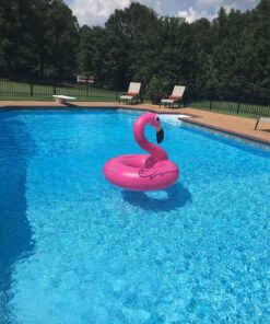 BigMouth Inc. Pink Flamingo Pool Float, Inflates to Over 4ft. Wide, Funny Inflatable Vinyl Summer Pool or Beach Toy, Patch Kit Included 40 81MoupNePEL