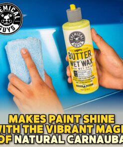 Chemical Guys WAC_201_16 Butter Wet Wax, Deep Wet Shine for Cars, Trucks, SUVs, RVs & More, 16 fl oz, Banana Scent 16 oz 28 81MpYxuXDAL 1
