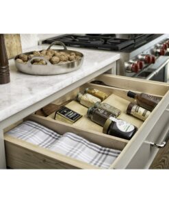 Rev-A-Shelf 22" 3 Tiered Seasoning Organizer, Trim-to-Fit Wooden Kitchen Draw and Cabinet Home Storage Insert, Pull Out Spice Rack, Maple, 4SDI-24 22 Inch 26 81Mq7bKSyCL