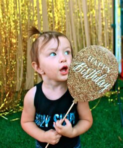 Big Dot of Happiness Chic Happy Birthday - Pink, Black and Gold - Birthday Photo Booth Props Kit - 20 Count 20 81Mq7nGrcWL