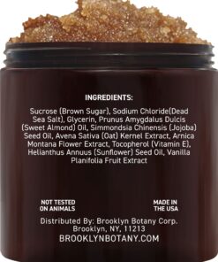 Brooklyn Botany Brown Sugar Body Scrub - Moisturizing and Exfoliating Body, Face, Hand, Foot Scrub - Fights Acne, Fine Lines & Wrinkles, Great Gifts For Women & Men - 10 oz 10 Ounce (Pack of 1) 24 81MrYFFCNkL 1
