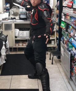 OHMOTOR Motorcycle Body Protective Jacket Armor Men, Motocross Riding Protective Gear,ATV Dirt Bike Chest Spine Protector 3X-Large-4X-Large Red 38 81MrfQ0kHVL