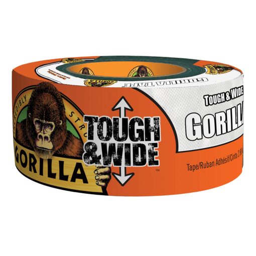 Gorilla Tough & Wide Duct Tape, 2.88" x 25 yd, White, (Pack of 1) 25yd 1 - Pack