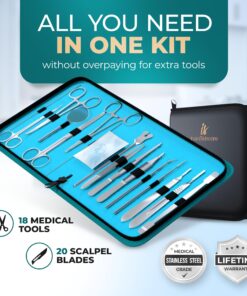 Advanced Dissection Kit Biology Lab Anatomy Dissecting Set with Stainless Steel Scalpel Knife Handle Blades for Medical Students and Veterinary by InstaSkincare 41 81Mw4bzAKPL