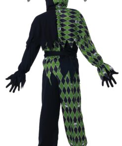 Child Green Scary Jester Costume Large Black/Green 6 81MwPI4VnL