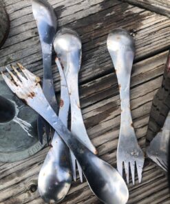 Tapirus 5 Spork Of Steel Utensils Set | Durable & Rust Proof Stainless Steel | Spoon, Fork & Knife Flatware | For Camping, Fishing, Hunting & Outdoor Activities | With Bottle Opener & Carrying Case 61 81MwSyHwGzL