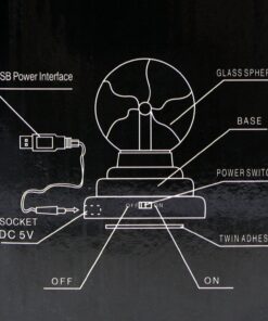Plasma Ball,Touch Sensitive Plasma Lamp Light with USB OR Battery Powered Plasma Globe for Kids,Parties,Home,Decoration 3-Inches 21 81MwvKrp0L