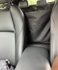 BarksBar Pet Car Seat Cover with Seat Anchors for Cars, Trucks and SUV's, Water Proof and Non-Slip Backing Regular, Black Standard 43 81Mx0p1igiL
