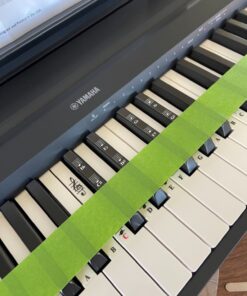 Piano and Keyboard Music Note Full Set Stickers for White and Black Keys; Transparent and Removable; Made in USA 35 81My3QFMC7L