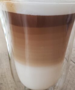 De'Longhi DeLonghi Double Walled Thermo Latte Glasses, Set of 2, 2 Count (Pack of 1), Clear, 330 milliliters Latte Glasses (set of 2) 41 81Mykkax5L