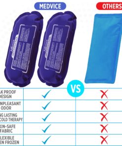 Medvice 2 Reusable Hot and Cold Ice Packs for Injuries, Joint Pain, Muscle Soreness and Body Inflammation - Reusable Gel Wraps - Adjustable & Flexible for Knees, Back, Shoulders, Arms and Legs 27 81N08z8mFXS 1