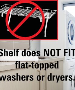 Household Essentials 05100 Rear Display Over-The-Washer Storage Shelf | Organize and Store Laundry Room Supplies | White 35 81N1e3ZzDL