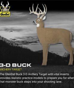 Alternative view of GLENDEL Buck 3D Archery Target with Replaceable Insert Core, GlenDel Buck w/4-sided Insert, Brown