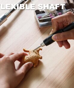 POPULO Power Rotary Tool Kit with Keyless Chuck, 154pcs Accessories, Flexible Shaft, Variable Speed Engraving, Corded Tools Drimmer Set for Cutting Sanding Polishing Engraving Crafting and DIY Works 154 20 81N5NxmdvIL