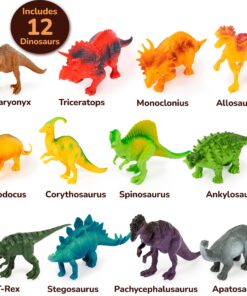 Alternative view of Li'l-Gen Dinosaur Toys for Kids 3-5 - Interactive Dinosaur Sound Book w/Realistic Roars & 12 Large Dinosaur Toys (7") - Interactive Set of Dino Toys for Kids 3+, Toy Dinosaurs for Toddlers (No Mat) Without Mat