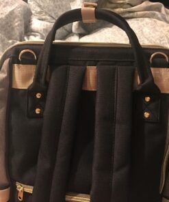 Hafmall Diaper Bag Backpack, Multifunctional Baby Diaper Bag with Stroller Hooks, Stylish Baby Bag for Mom Dad, Gray Black Black Gray 67 81NEkyIov L