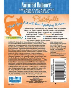 Natural Balance Original Ultra Platefulls Indoor Adult Grain Free Wet Cat Food, Chicken & Chicken Liver Recipe, 3 Ounce Pouch (Pack of 24) 12 81NFF9r6EwL