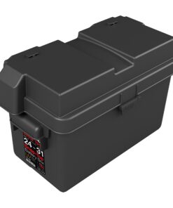 NOCO Snap-Top HM318BKS Battery Box, Group 24-31 12V Outdoor Waterproof Battery Box for Marine, Automotive, RV, Boat, Camper and Travel Trailer Batteries 37 81NFV16PWL