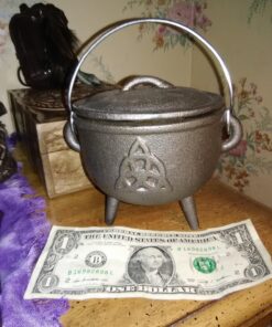 CircuitOffice Cast Iron Cauldron 4 1/2" Diameter Triquetra 28 81NI6S08N L