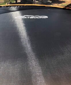 SkyBound Replacement Trampoline Mat, Fits 15ft Frames w/Spring Tool and Durable V-Rings, Bounce Safely with Extra Rows of Stitching - Jumping Mat for 15ft Round Trampoline - Fit 96 Springs & 6.5-7" 159" Wide | 96 Rings | Fits 7" Springs 43 81NIPtAZ7AL