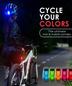 LED Safety Light (2 Pack) + Free Bonuses | Clip On Strobe/Running Lights for Runners, Dogs, Bike, Walking | The Best High Visibility Accessories for Your Reflective Gear, Bicycle etc Blue 24 81NIbnFu28L