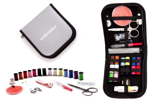 Embroidex Sewing Kit for Home, Travel & Emergencies - Filled with Quality Notions Scissor & Thread - Great Gift