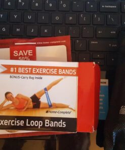 Resistance Band Exercise Loops - Set of 4 Elastic Workout Bands for Fitness, Muscle Toning, Stretching, and Physical Therapy by Home-Complete 38 81NK3FWTm2L