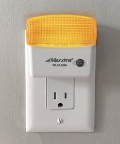 Maxxima LED Night Light with Dusk to Dawn Sensor - Featuring 25 Lumens, Plug In, Ideal for Bedrooms, Bathrooms, Basements, Hallways, and Senior Living, Amber Light - 2 Pack Amber - 2 Pack 17 81NKhK1RZNL