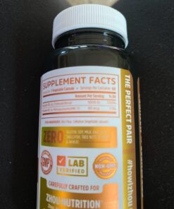 Zhou Nutrition Vitamin D3 K2, Bone and Heart Health Formula 5000 IU Vitamin D3 & 90 mcg Vitamin K2, Max Strength 2 in 1 Immune Support and Calcium Absorption, Gluten Free, 60 Count Capsules 25 81NMrVuOMjL