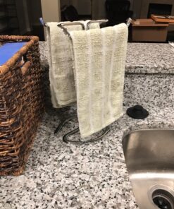 iDesign Metal Hand Towel Rack, The Axis Collection – Holds 2 Hand Towels, 7.75” x 6.25” x 13.5”, Chrome 51 81NNlLWla2L