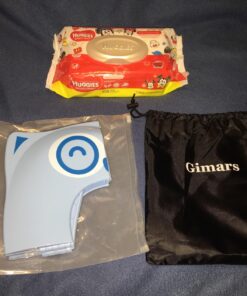 Gimars Upgrade Non-Slip Easily Removed Foldable Travel Potty Seat for Toddlers & Kids, Portable Toilet Seat Cover Fits All Shape Toilets, 6 Large Non-slip Silicone Pads, Free Carry Bag Blue 52 81NPRypvcL