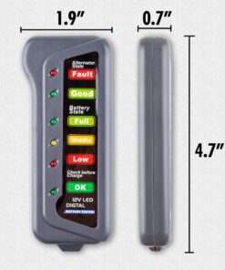 CARTMAN 12V Car Battery Alternator Tester, Test Battery Condition & Alternator Charging, LED Indication 26 81NQMdP5vML
