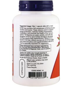 NOW Supplements, Vitamin B-100, Energy Production*, Nervous System Health*, 100 Veg Capsules 100 Count (Pack of 1) Standard Packaging 5 81NRBJUUy2L