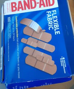 Band-Aid Brand Flexible Fabric Adhesive Bandages for Wound Care & First Aid, Assorted Sizes, 100 ct 100 Count 32 81NS6hnsL